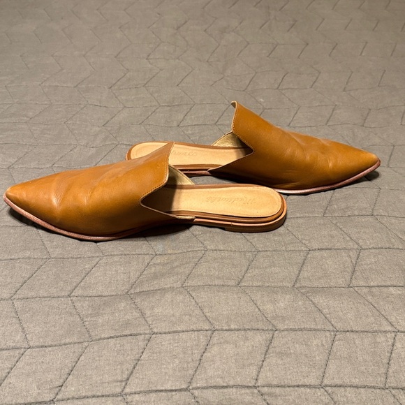 Madewell Brown Leather Pointed Toe Mules - Picture 5 of 6